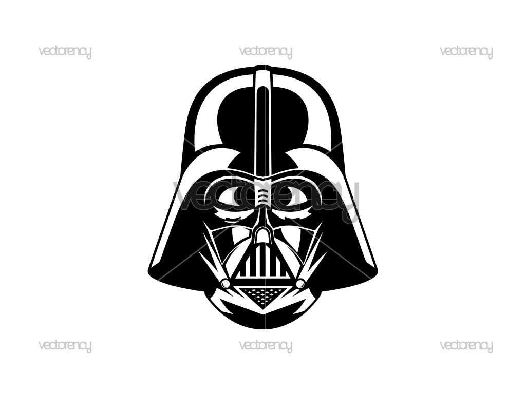 Darth Vader Face Head Only SVG Cut File