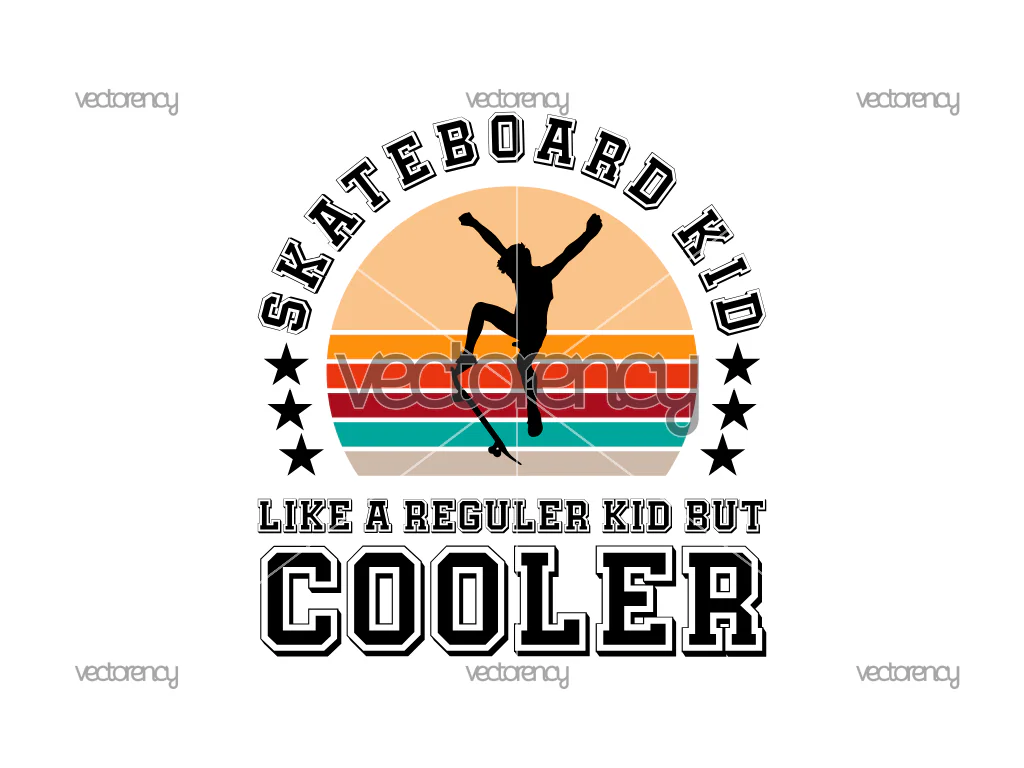 Skateboard Kid SVG Shirt Design