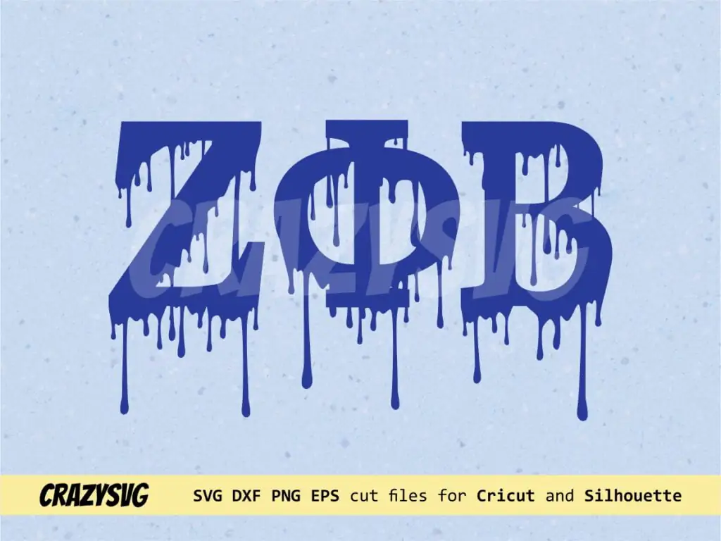 Zeta Phi Beta SVG Logo Drip