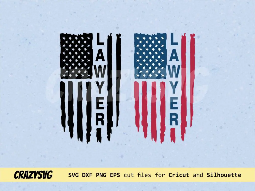 Lawyer American Flag Distressed SVG