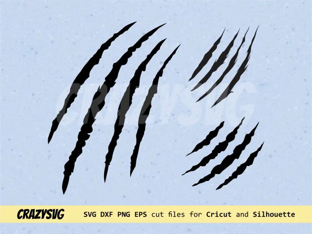 Claw Scratches SVG, Scratches DXF Scratch Marks SVG File for Cricut