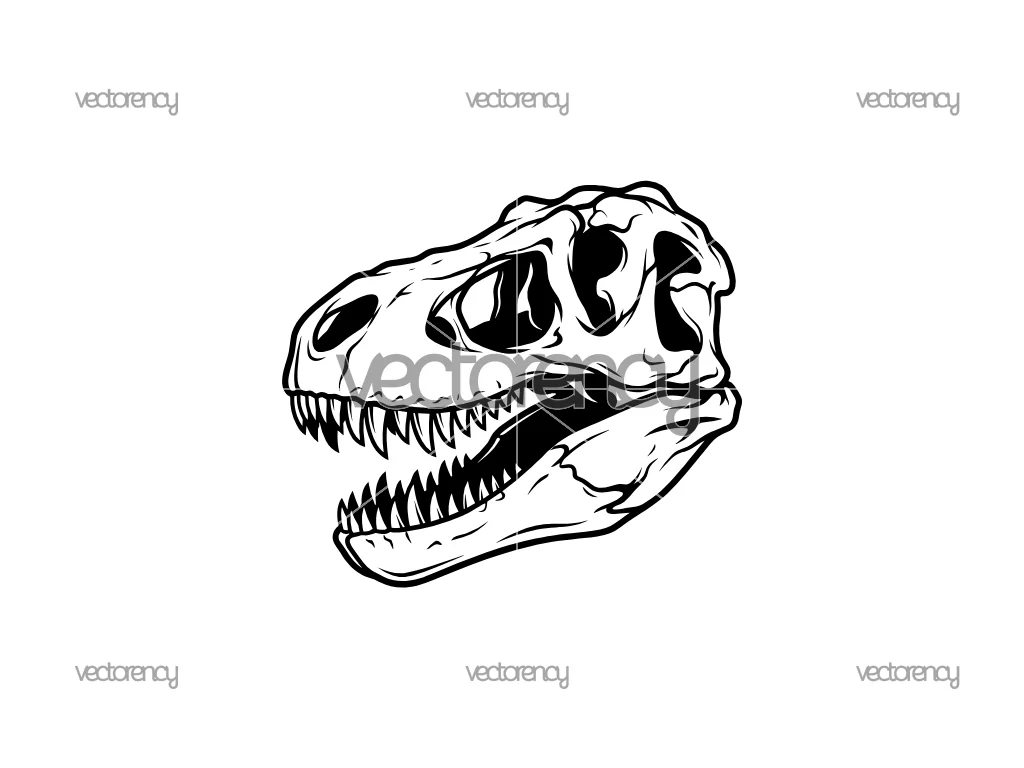 Dinosaur Skull Head Vector