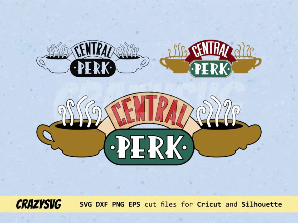 Central Perk Coffee Logo SVG Cut File