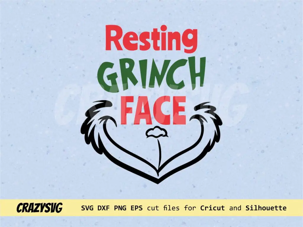 Resting Grinch Face SVG Grinch PNG