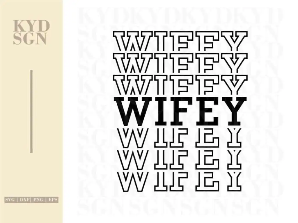 Mirror Style Wifey SVG