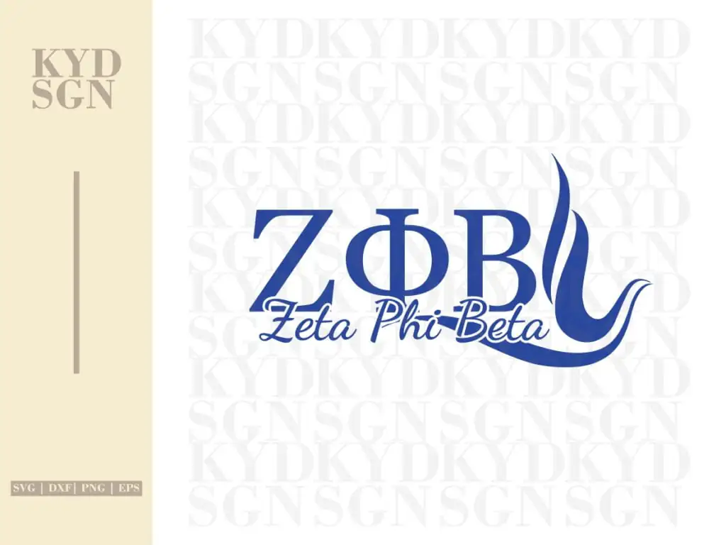 Zeta Phi Beta Sorority SVG Cut File