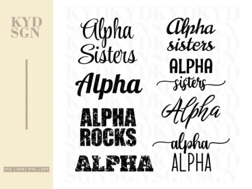 Greek Words SVG, Alpha SVG Cricut Cut File