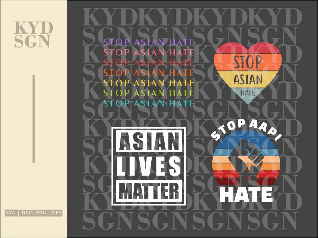 Stop Asian Hate Asian Lives Matter SVG