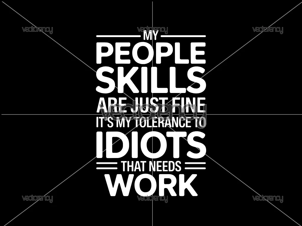 Modern Sarcastic Typography Design SVG