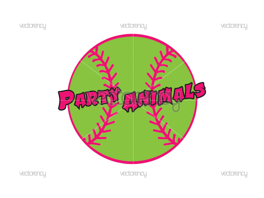 Savannah Party Animals PNG SVG DTF Baseball Vector