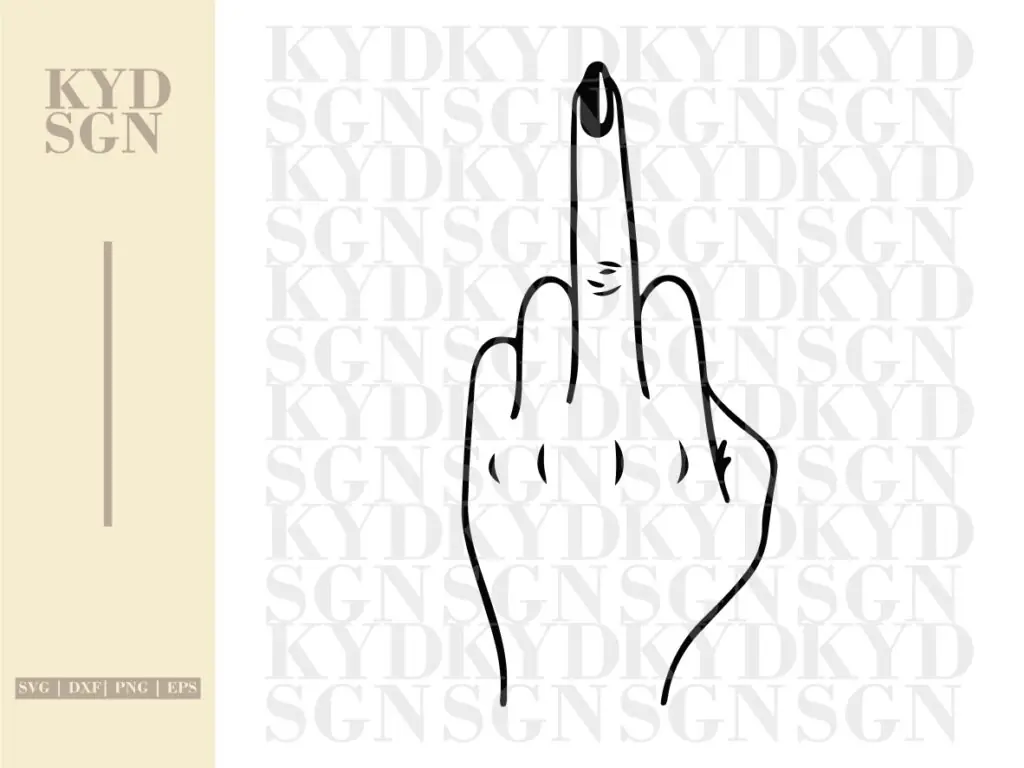 Middle Finger SVG Clipart File