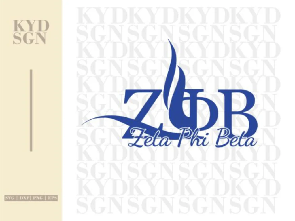 Zeta Phi Beta Sorority SVG, Greek Letters SVG Cut File