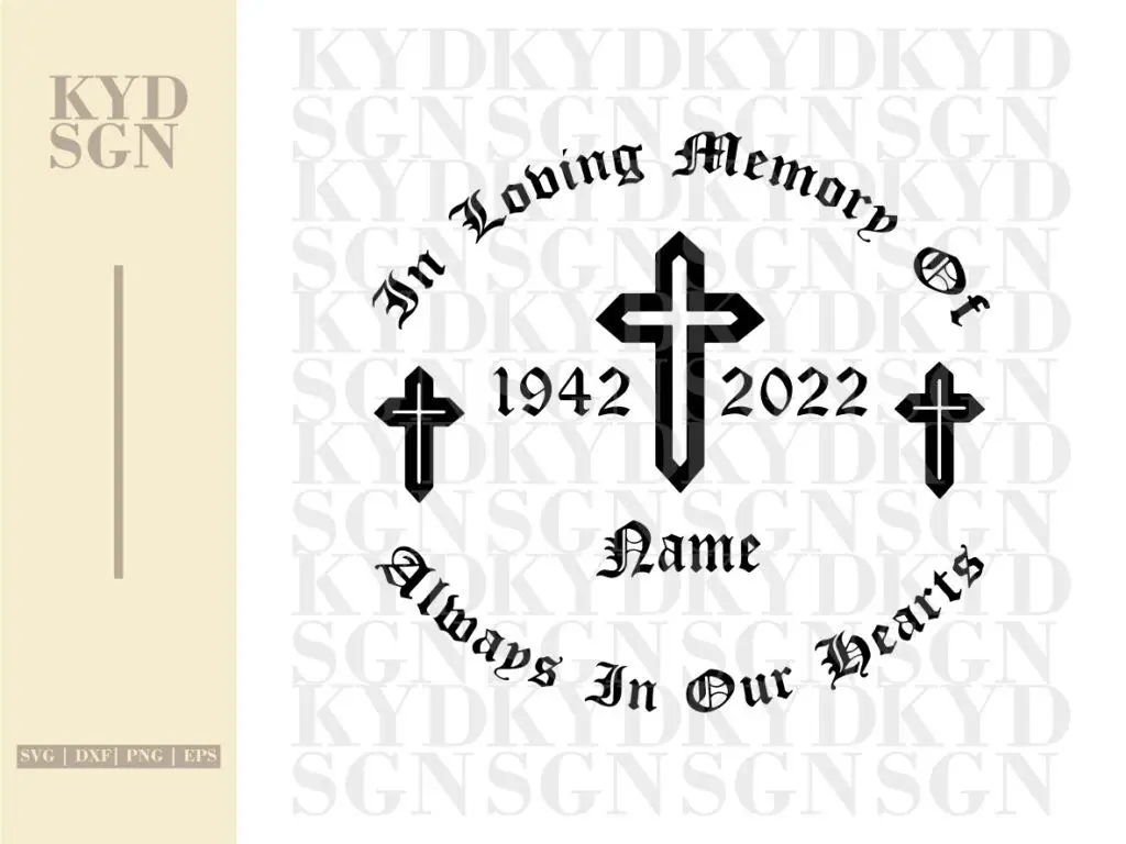 In Loving Memory SVG Cricut Template