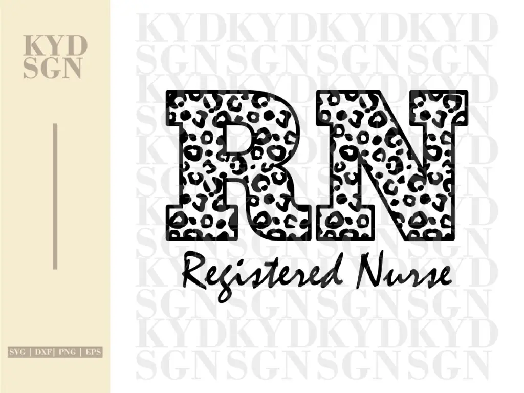 RN Registered Nurse Clip Art SVG Vector High Quality and Versatile Cut File