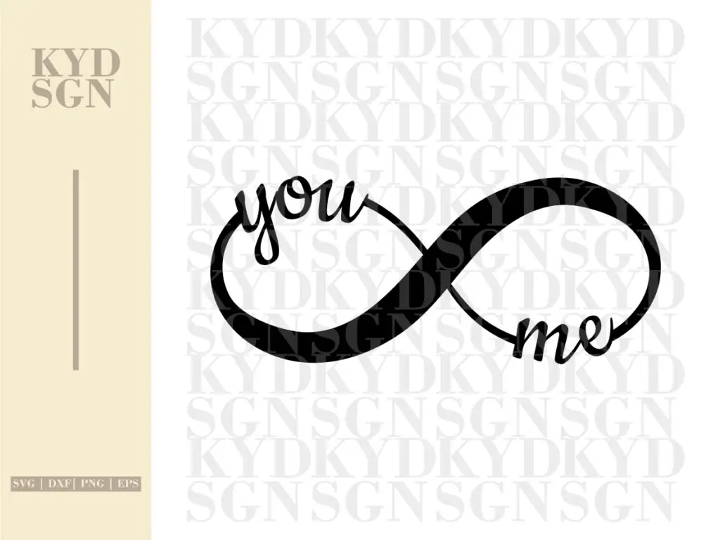 Infinity Symbol Tattoo Design, Couple SVG Infinity You and Me