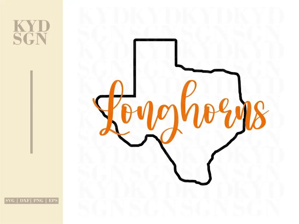 Texas Longhorns State SVG