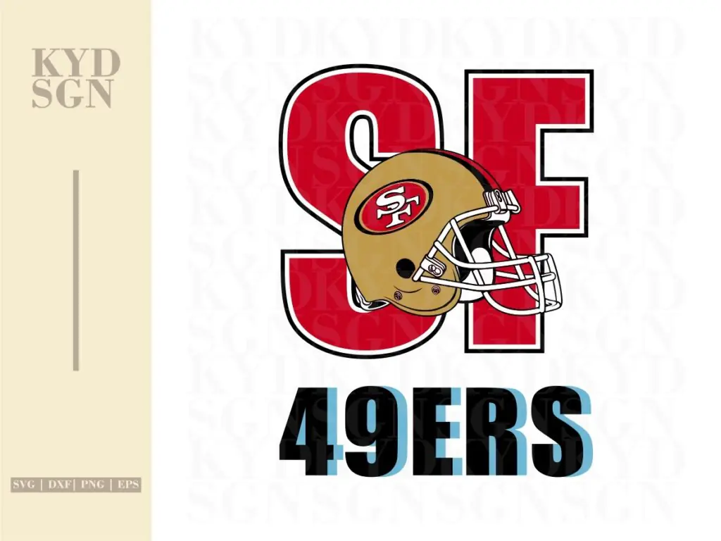 SF San Francisco 49ers PNG Sublimation Design Instant Download