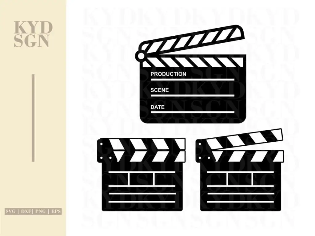 Clapperboard SVG Cricut Cut File