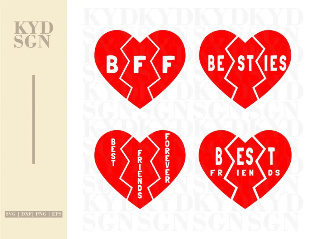 Best Friend Heart SVG