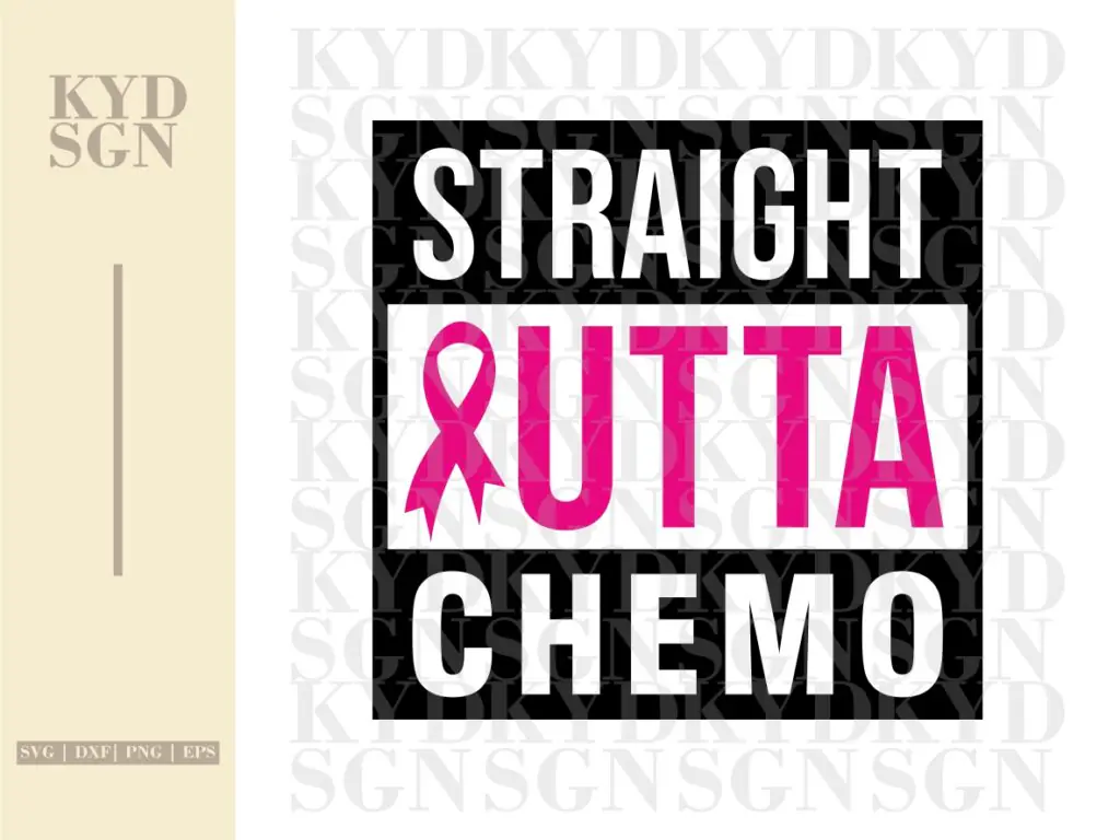 Cancer Awareness Straight Outta Chemo SVG Vector