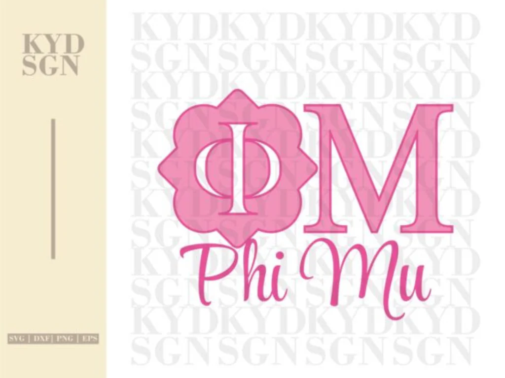 Phi Mu Sorority SVG, Rush SVG Cut File