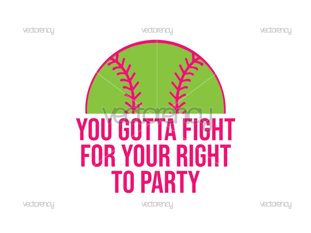You Gotta Fight For Your Right To Party PNG SVG Savannah Party Animals Baseball