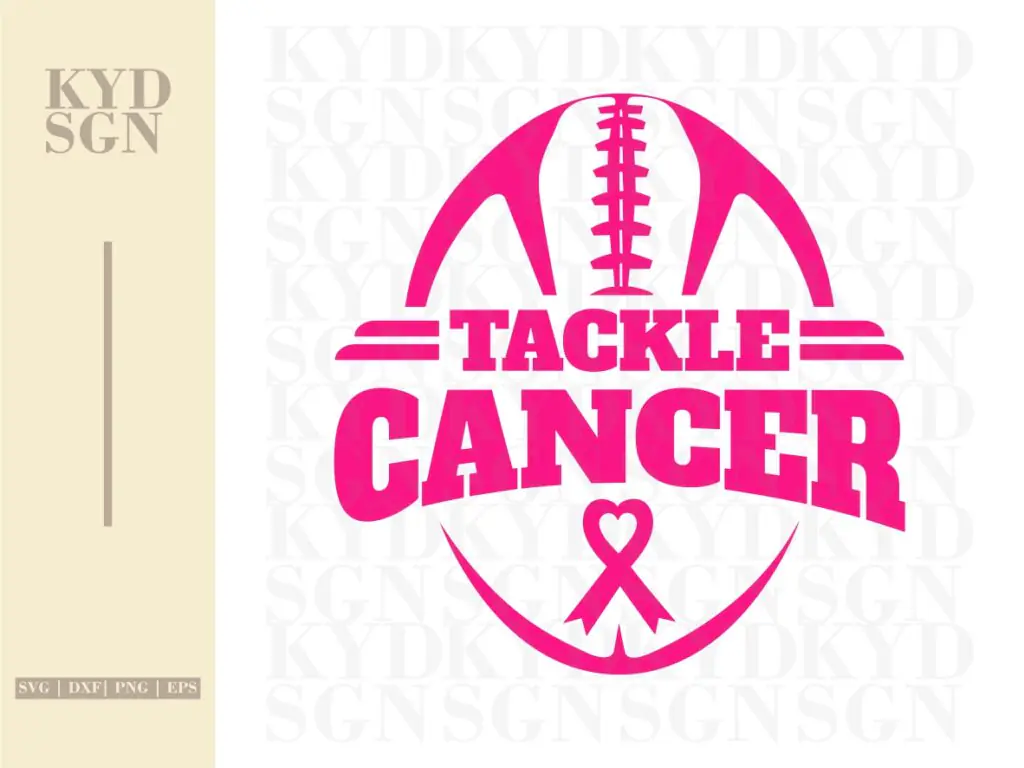 Breast Cancer Football SVG Tackle Breast Cancer