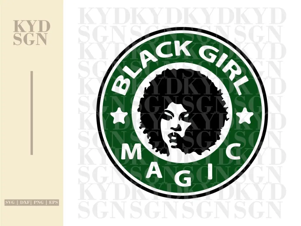 Black Girl Starbucks Cup SVG Cut File