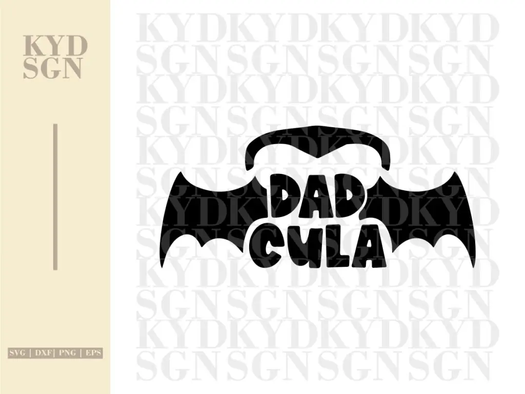 Dad Cula SVG, Funny Halloween Shirt Design PNG