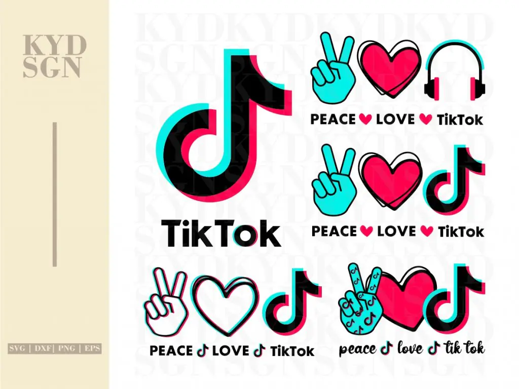 Peace Love TikTok T-Shirt Design Files