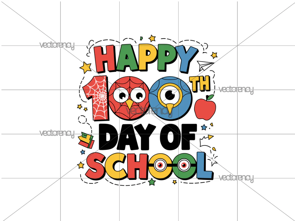 Happy 100th Day Of School PNG