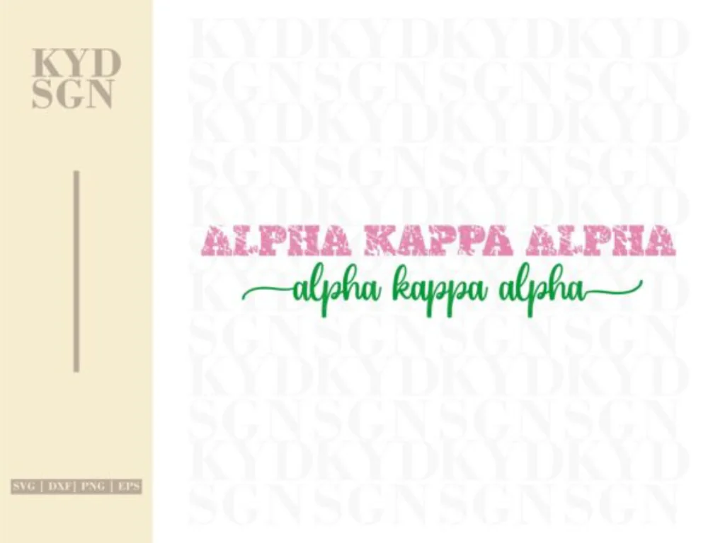 Alpha Kappa Alpha Sorority SVG Cricut