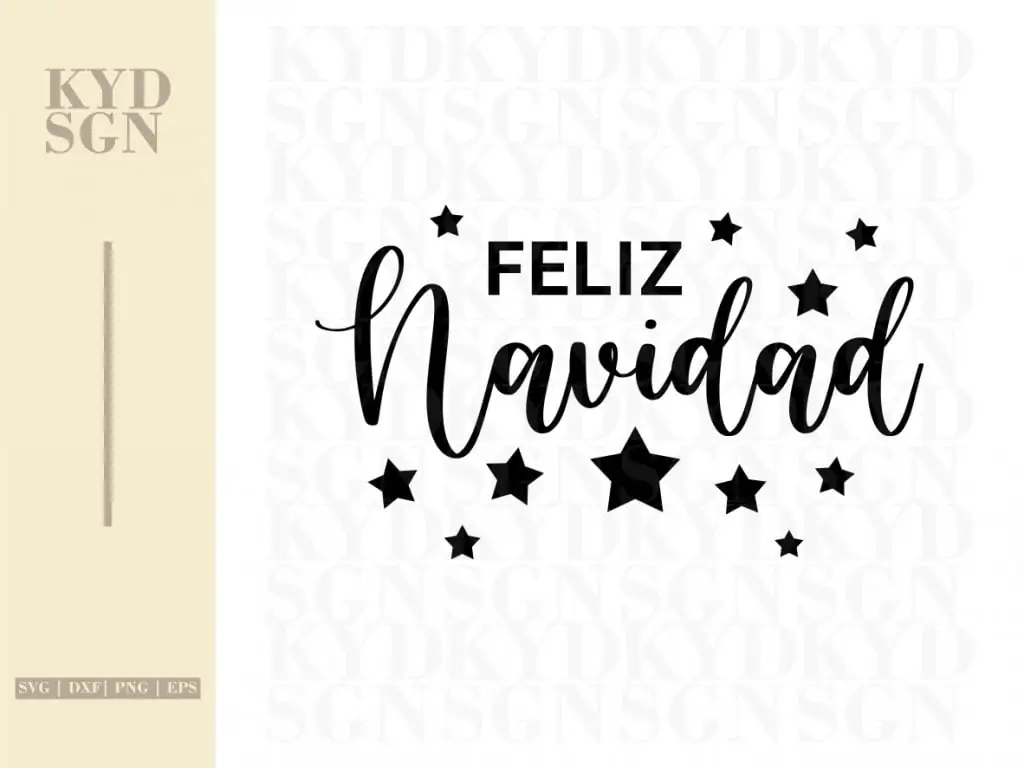 Feliz Navidad SVG with Star