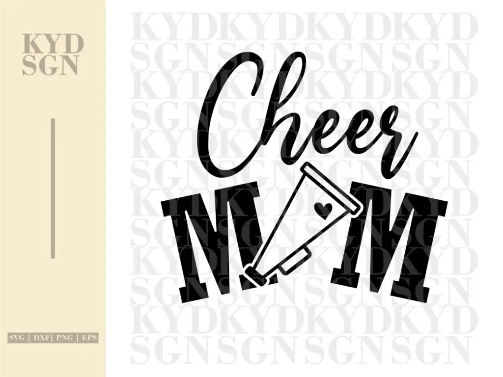 Cheer Mom SVG Cut Files for T-Shirt