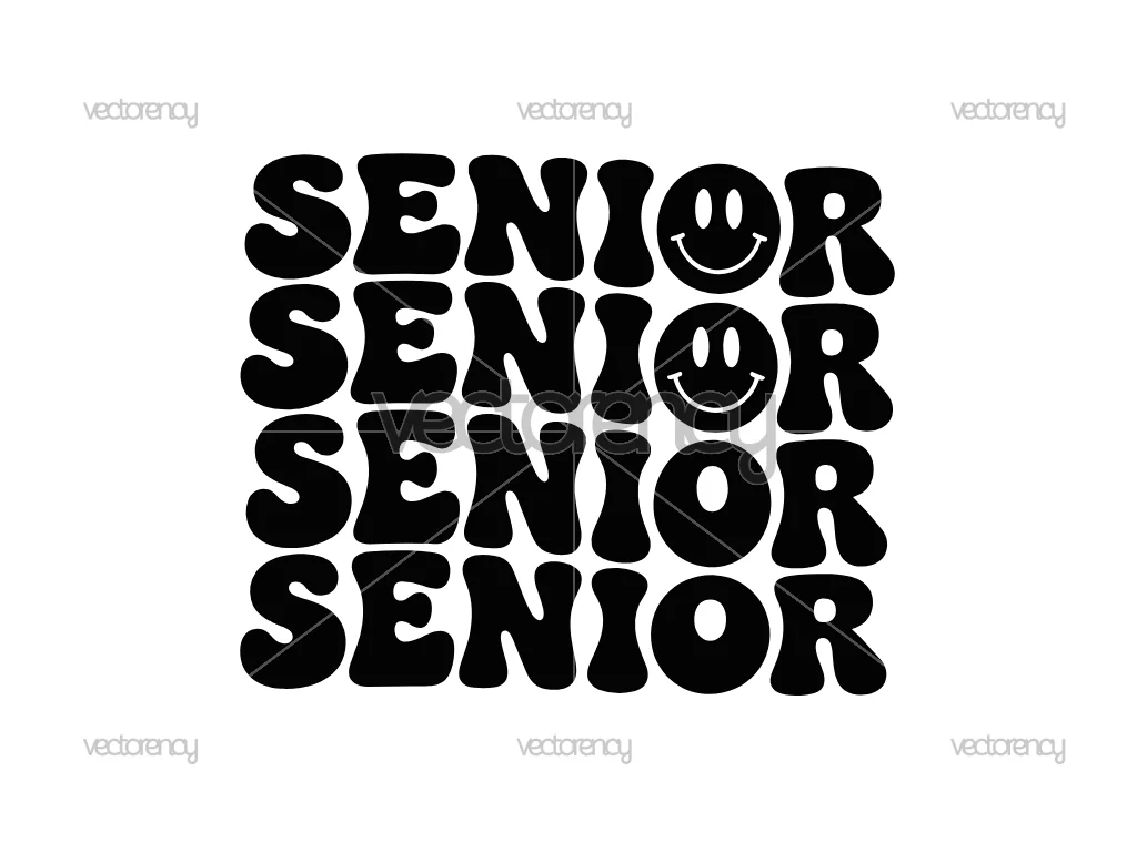 Senior Emoji Smile SVG