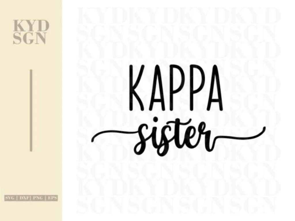 Greek Fraternity SVG, Kappa Sister SVG Cut File