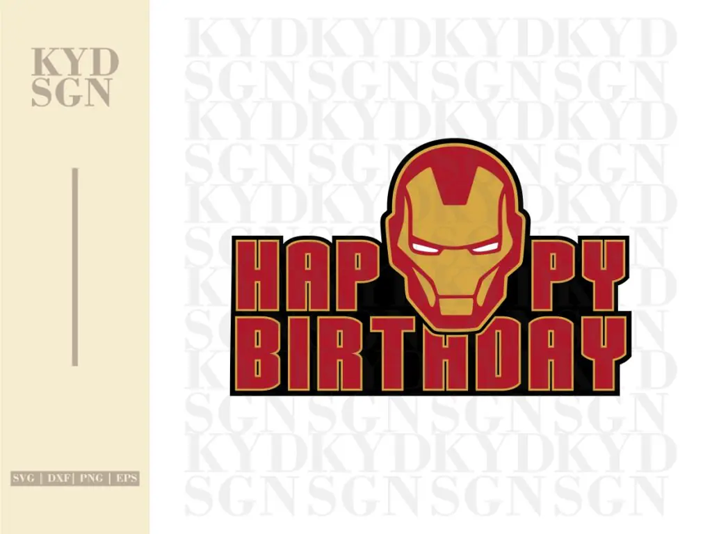 Marvel Iron Man Cake Topper SVG Cut Files Layered and Printable