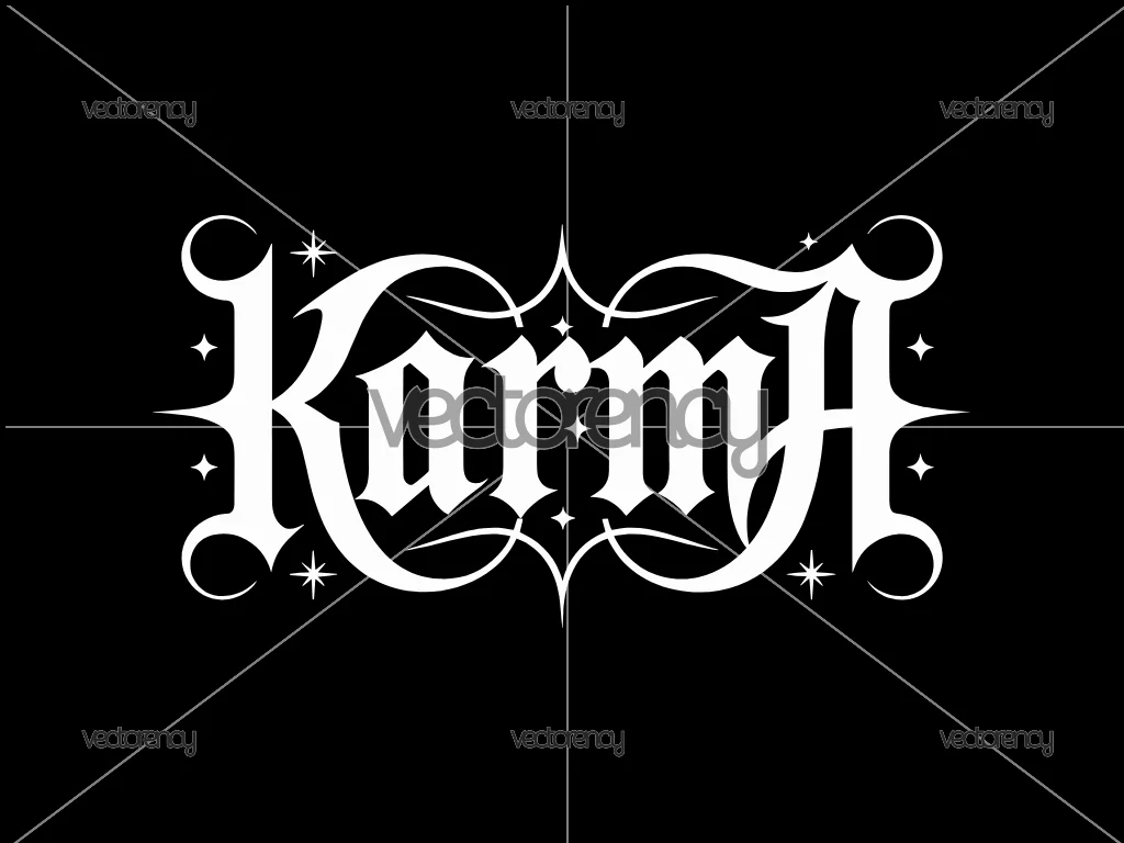 Karma SVG Typography Vector PNG EPS