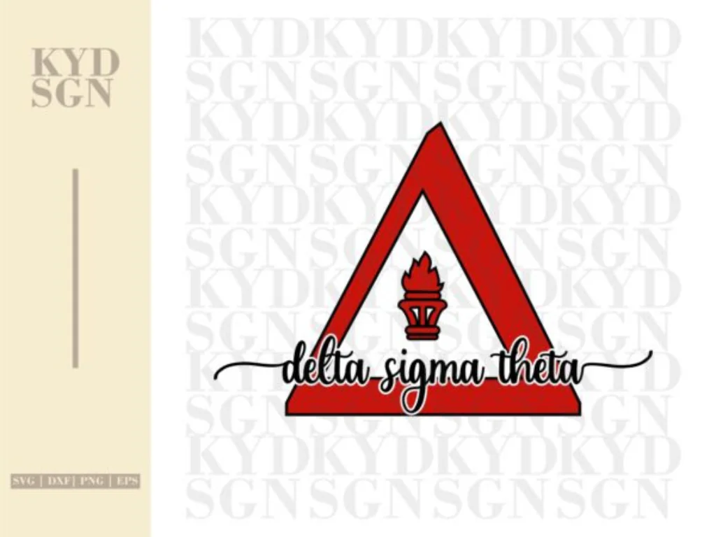 Delta Sigma Theta Sorority SVG, Greek Letters SVG Cut File