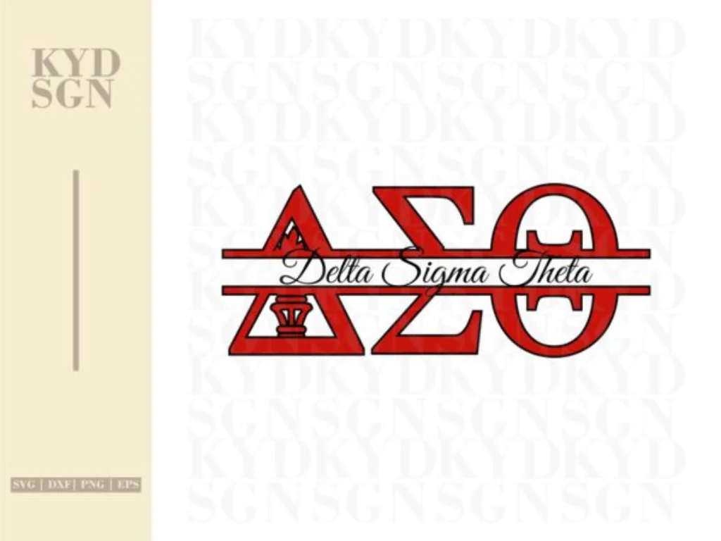 Split Delta Sigma Theta Sorority SVG, Greek Letters SVG