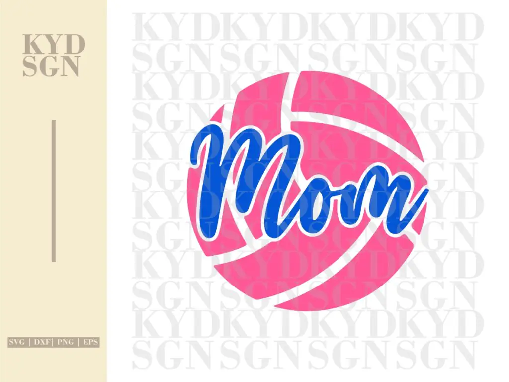 Volleyball Mom SVG, Pink Mom