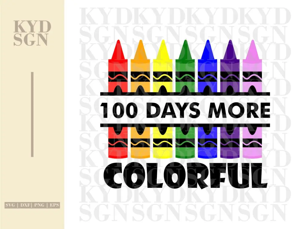 100 Days Smarter SVG Colorful Clipart Vector School