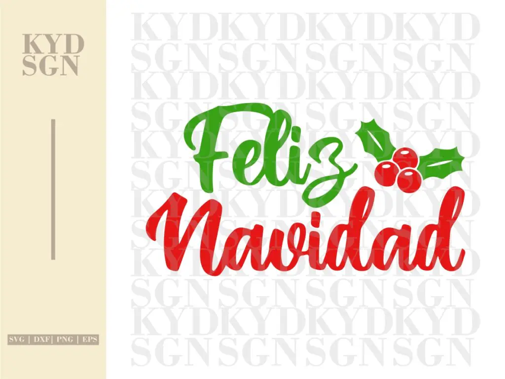 Feliz Navidad Christmas SVG Free Download