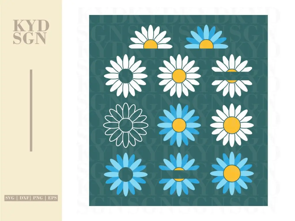 Simple Daisy SVG Daisy Monogram