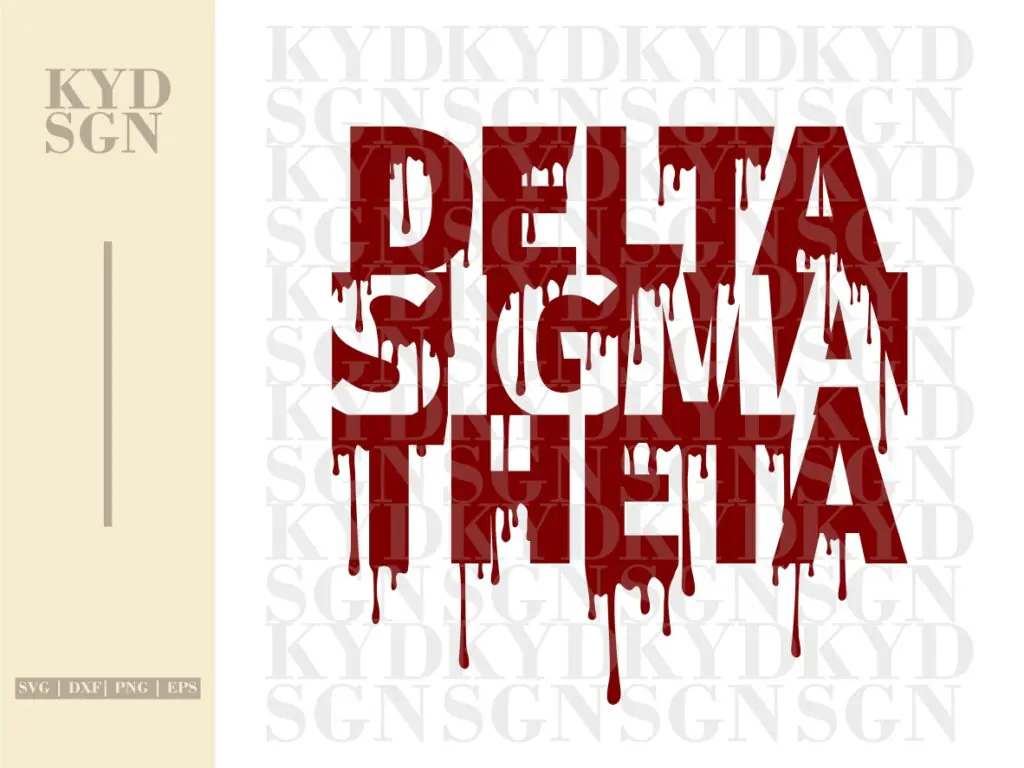 Delta Sigma Theta Drip SVG PNG EPS