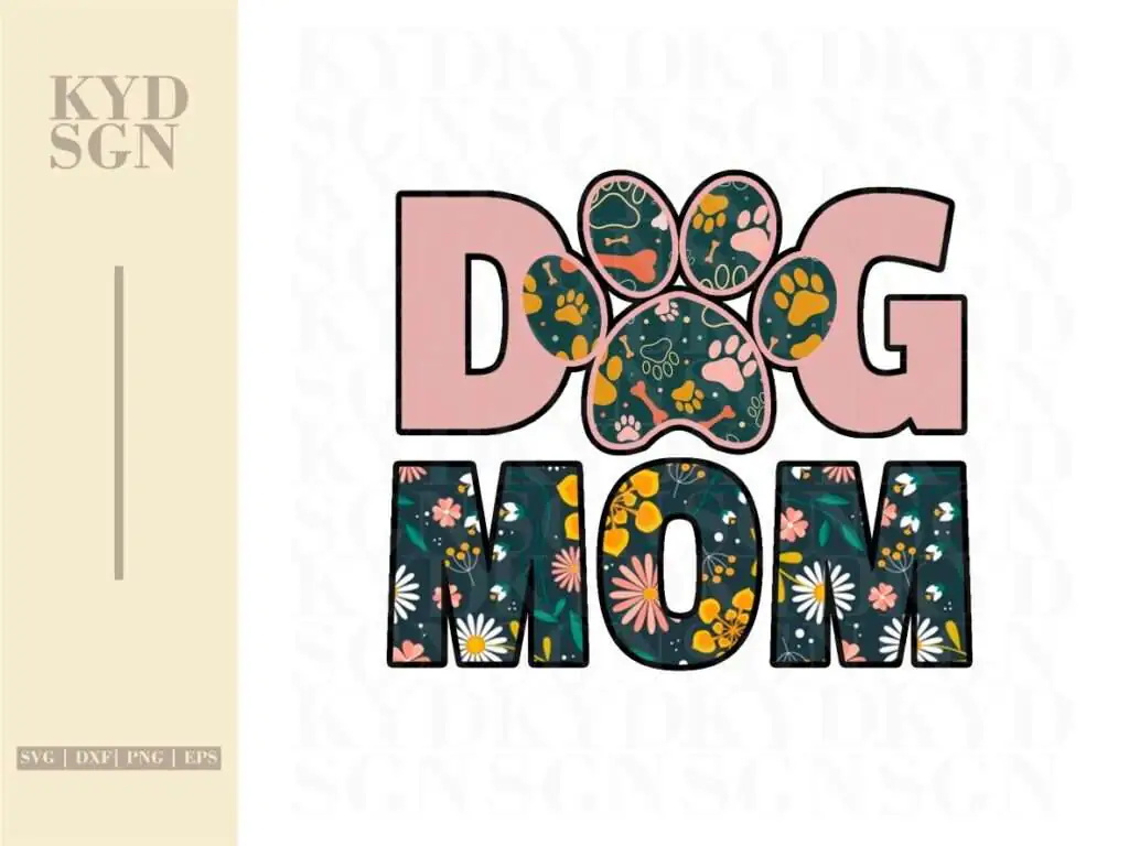 Dog Mom PNG Sublimation Design Instant Download for Mug or Dog Mom PNG