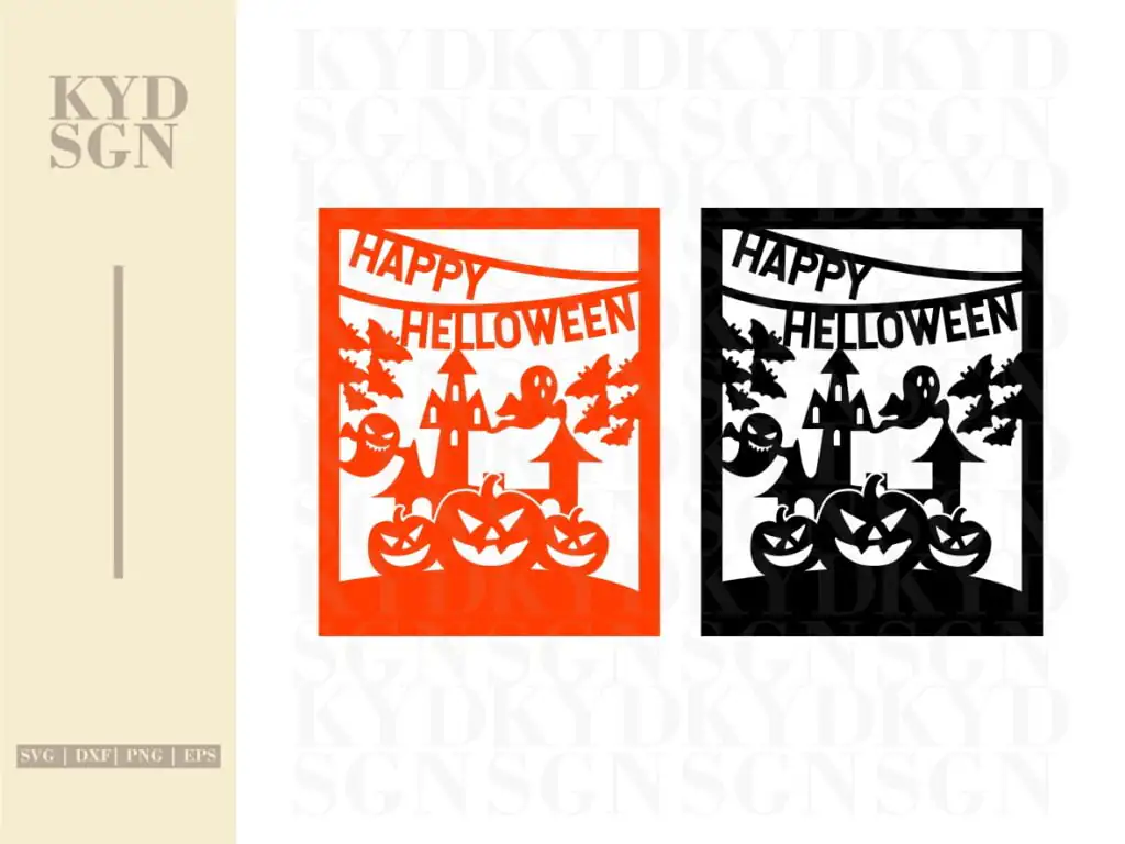 Happy Halloween Greeting Card SVG