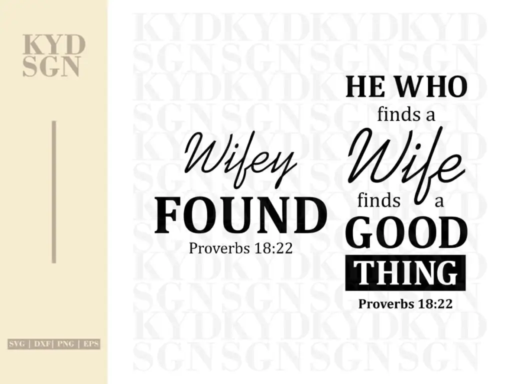 Wifey Hubby Proverbs Couples SVG Cut Files