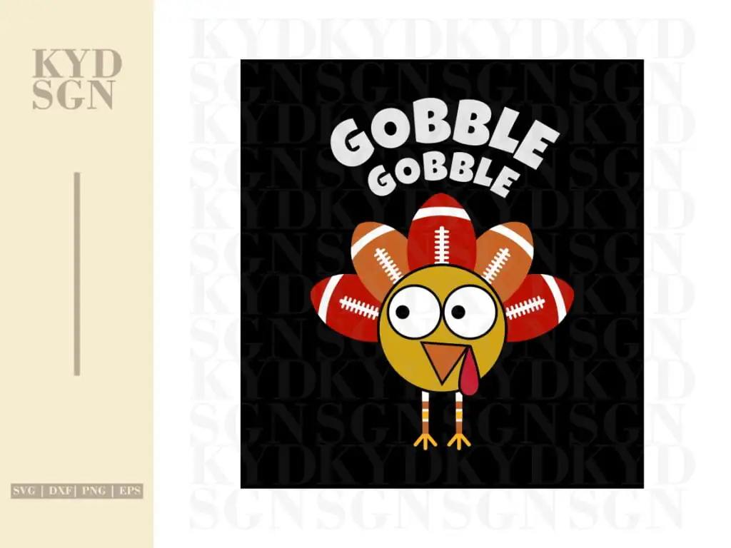 Little Turkey Thanksgiving Gobble SVG Clipart