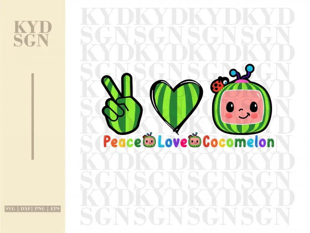 Peace Love Cocomelon SVG